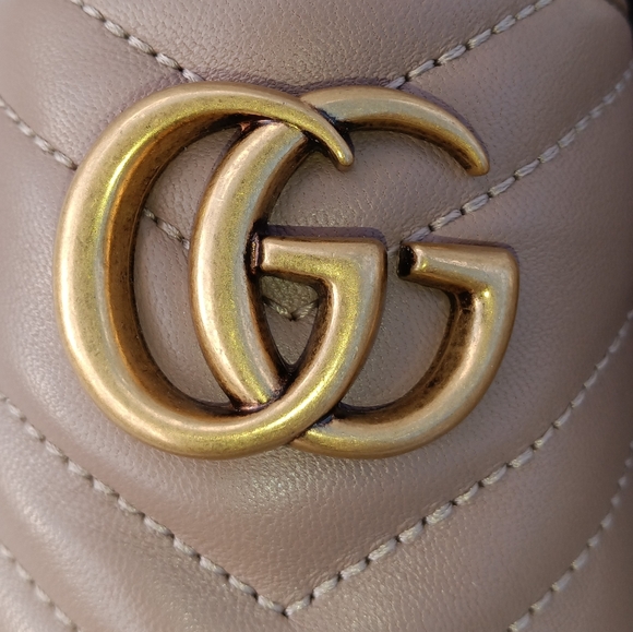 NEW GUCCI DOUBLE GG LOGO ESPADRILLES MARMONT MATELASSE LEATHER SZ 35 - Picture 11 of 14